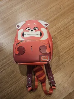 Disney Loungefly Turning Red Panda Backpack With Tail Pixar Bag Purse - Image 1