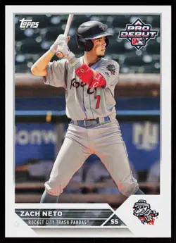 2023 Topps Pro Debut ZACH NETO #PD-94 Baseball ROCKET CITY TRASH PANDAS - Image 1