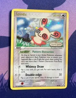 Pokemon TCG Reverse Holo Spinda 26/92 EX Legend Maker LP - Image 1