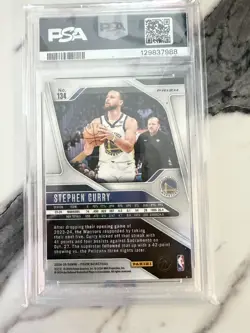 2024-25 Panini Prizm BLACK WHITE PANDA Stephen Curry SSP Card #134 PSA 9 SP - Image 2