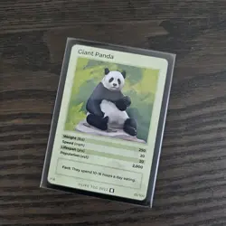 Life TCG Mammals Kickstarter KS #23 Giant Panda 1st Edition Rare non-Holo - Image 1