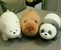 3pcs We Bare Bear Plush Ice Bear Doll Stuffed Doll Bedroom Animal Panda Bear Toy - Image 1