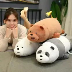 3pcs We Bare Bear Plush Ice Bear Doll Stuffed Doll Bedroom Animal Panda Bear Toy - Image 2