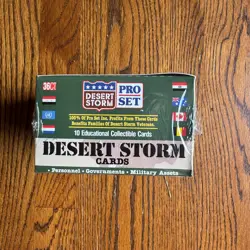 1991 Pro Set Desert Storm Trading Cards Factory Sealed Box Saddam Hussien - Image 3