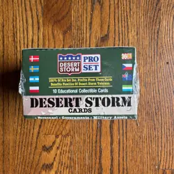 1991 Pro Set Desert Storm Trading Cards Factory Sealed Box Saddam Hussien - Image 5