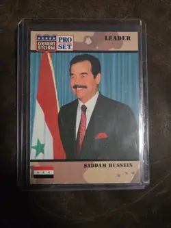 Saddam Hussein Desert Storm Pro Set #69 Leader Gulf War Trading Card - Image 1