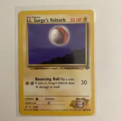Pokemon TCG Lt. Surge's Voltorb 86/132 Gym Challenge Unlimited Card NM Condition - Image 1