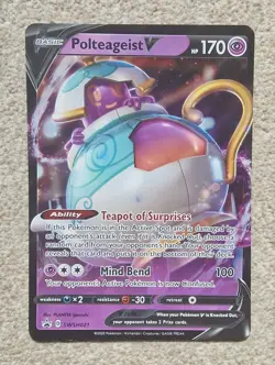 Polteageist V SWSH021 Promo Jumbo Pokemon Card Oversized - LP Cond - Image 1