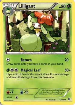 Lilligant 17/149 Boundaries Crossed Pokemon Card TCG - Image 1