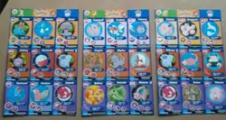 POKEMON 1ST MOVIE CARDS 1999 BURGER KING #14, 16 & 20 MASTER TRAINER UNCUT SHEET - Image 1