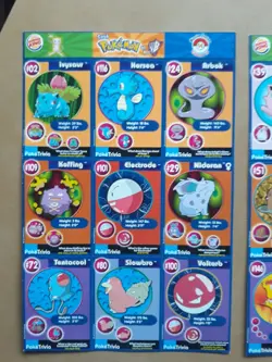POKEMON 1ST MOVIE CARDS 1999 BURGER KING #14, 16 & 20 MASTER TRAINER UNCUT SHEET - Image 2