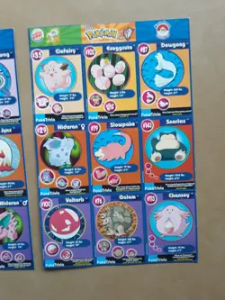 POKEMON 1ST MOVIE CARDS 1999 BURGER KING #14, 16 & 20 MASTER TRAINER UNCUT SHEET - Image 4