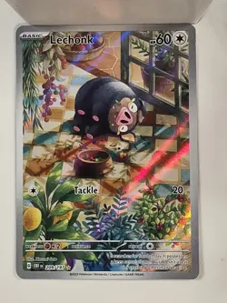 Pokemon TCG Lechonk Full Art Holo Card 209/197 Obsidian Flames Illustration Rare - Image 1