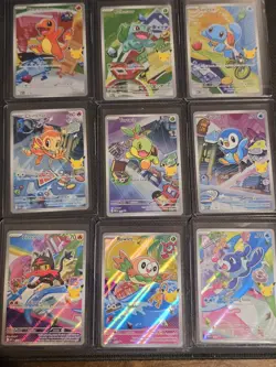 Pokemon First Partner's Illustration Collection Series 1 FULL SET (9) TCG NM - Image 1