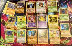 Small Old Pokemon Card Collection Lot 20+ Vintage 2000s Mixed Bulk Rare Cards - Image 1