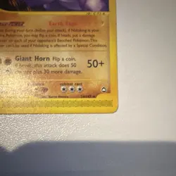 Pokemon TCG Nidoking Aquapolis Rare Stage 2 110HP 24/147 2002 Regular - Image 3