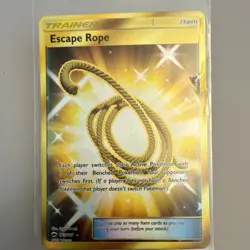 Pokemon Escape Rope 163/147 SM Burning Shadows Secret Rare Holo Trainer English - Image 1
