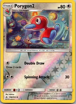 Porygon2 156/214 Uncommon Unbroken Bonds Pokemon Reverse Holo Near Mint - Image 1