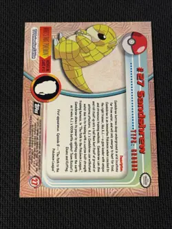 #27 Sandshrew NM - Pokemon Topps Series 1 - Image 2