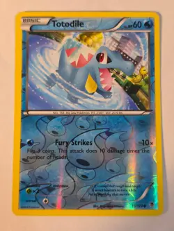 Totodile 15/119 Common Phantom Forces Pokemon REVERSE HOLO NM - Image 1