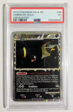 Pokemon Umbreon Prime 86/90 Undaunted Ultra Rare Holo PSA 3 - Image 1