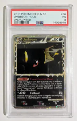 Pokemon Umbreon Prime 86/90 Undaunted Ultra Rare Holo PSA 3 - Image 2