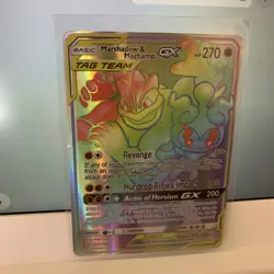 Marshadow & Machamp GX 221/214 - 2019 Holo Rare Pokemon *NM* - Image 2