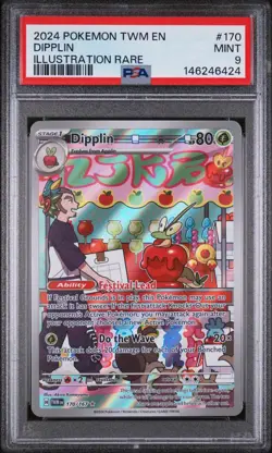 2024 Pokemon Twilight Masquerade Dipplin 170/167 Illustration Rare PSA 9 - Image 1