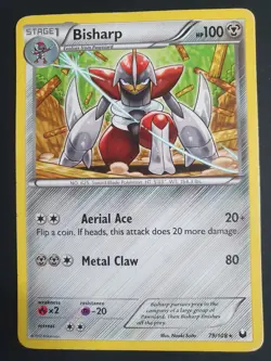 Bisharp 79/108 - Dark Explorers Set - Pokemon Card - Heavily Played - Image 1