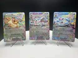 Eevee ex Sylveon ex Glaceon ex Lot – Prismatic Evolutions NM Holo Cards - Image 1