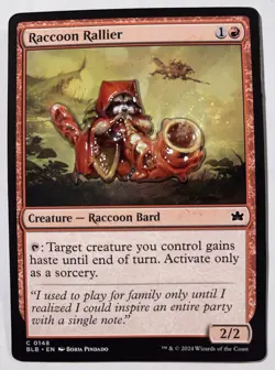 Magic The Gathering Raccoon Rallier Pin MagicCon 2024 Exclusive Bloomburrow - Image 1