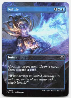 Refute (Borderless) 313 Common Foundations Magic: The Gathering Foil Near Mint - Image 1