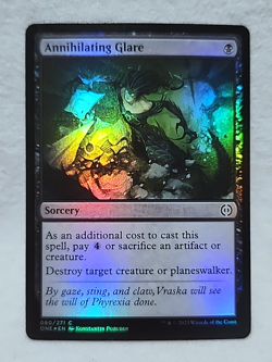 Annihilating Glare 080/271 Common Foil Phyrexia: All Will Be One - Image 1