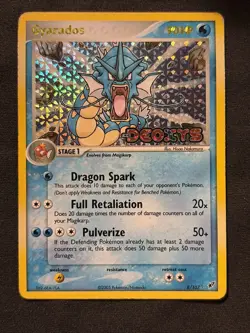 Gyarados 8/107 EX Deoxys Reverse Holo Stamped 2005 Pokemon - Played - Image 1