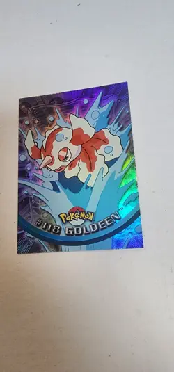 Pokemon Topps Foil #118 Goldeen Rainbow Foil TV Animation Series 3 Card - Image 1