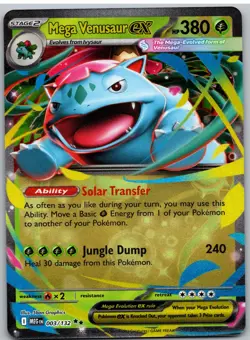 Mega Venusaur ex 003/132 Double Rare Mega Evolution Pokemon NM - Image 1