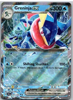 Greninja ex 41/142 Double Rare Stellar Crown Pokemon NM - Image 1