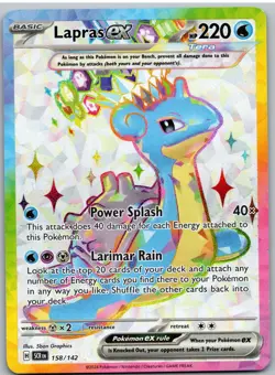 Lapras ex 158/142 Ultra Rare Stellar Crown Pokemon NM - Image 1