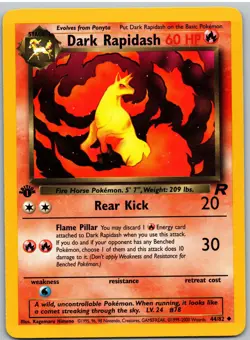 Dark Rapidash 44/82 Uncommon Team Rocket Pokemon NM - Image 1