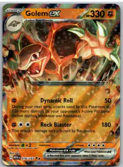 Golem ex 076/165 Double Rare 151 Pokemon NM - Image 1