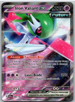 Iron Valiant ex 089/182 Double Rare Paradox Rift Pokemon NM - Image 1