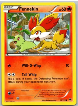 Fennekin 10/124 Common Fates Collide Pokemon NM - Image 1