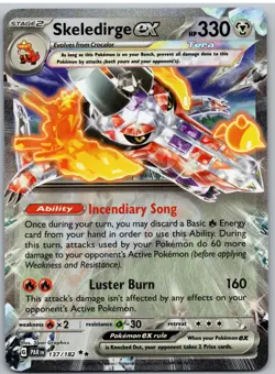 Skeledirge ex 137/182 Double Rare Paradox Rift Pokemon NM - Image 1