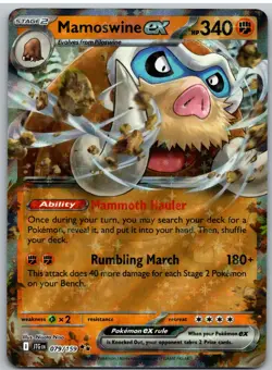 Mamoswine ex 079/159 Double Rare Journey Together Pokemon NM - Image 1