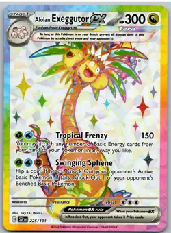 Alolan Exeggutor ex 225/191 Ultra Rare Surging Sparks Pokemon NM - Image 1