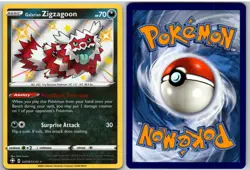 Galarian Zigzagoon SV078/SV122 Shiny Rare Shining Fates Shiny Vault Pokemon NM - Image 3