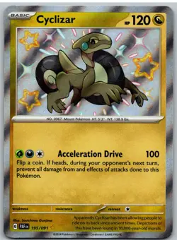 Cyclizar 195/091 Shiny Rare Paldean Fates Pokemon NM - Image 1