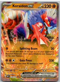 Koraidon ex 124/197 Double Rare Obsidian Flames Pokemon NM - Image 1