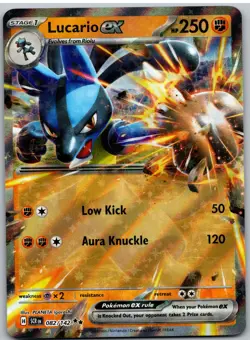 Lucario ex 82/142 Double Rare Stellar Crown Pokemon NM - Image 1