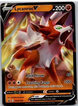 Lycanroc V SWSH199 Holo Promo Sword & Shield Promo Pokemon NM - Image 1
